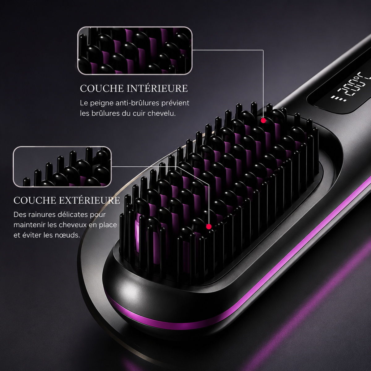 Brosse lissante chauffante Allure – VolumeLift™