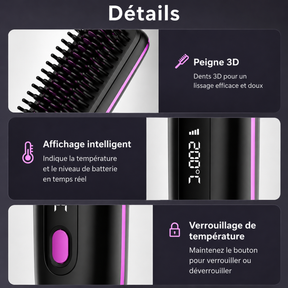 Brosse lissante chauffante Allure – VolumeLift™