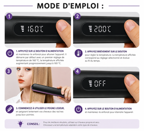 Brosse lissante chauffante Allure – VolumeLift™